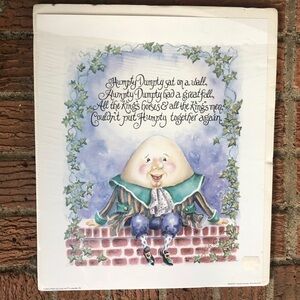 Vintage Humpty Dumpty Print by Lila Rose Kennedy 1995